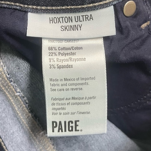 PAIGE Womens Hoxton Ultra Skinny Jeans Denim Casual Cotton Blend Stretch Size 28 - Picture 10 of 10